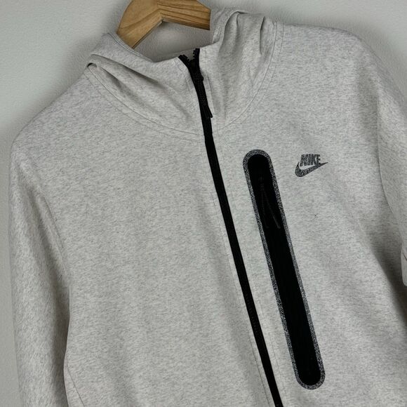 Nike Sportswear Tech Fleece Full Zip Beige Jacket DR9150-100 Men's Size Large - Picture 1 of 7